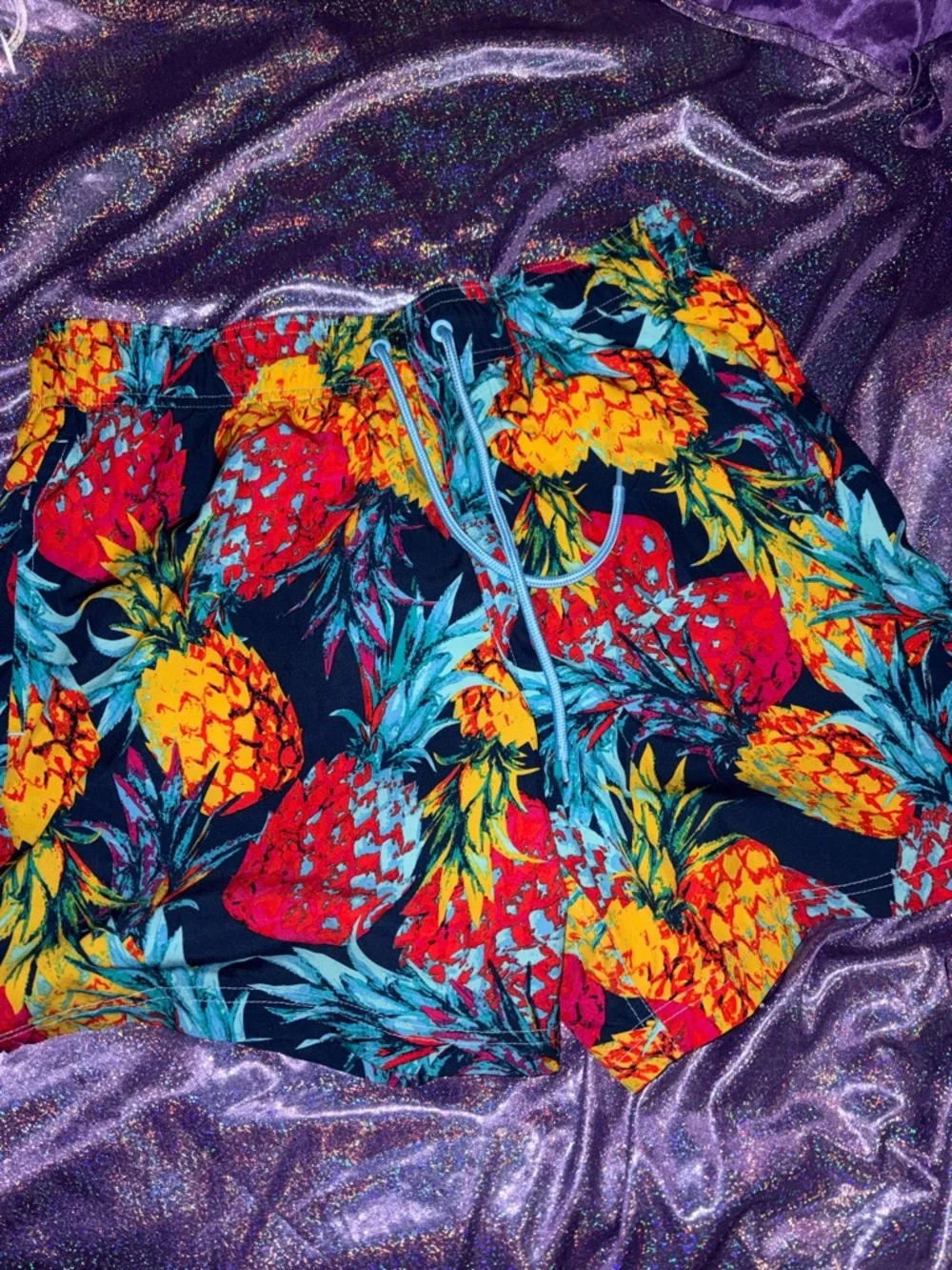 Mens Colorful Pineapple Swim Trunks